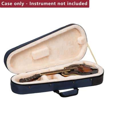 Crossrock Mandolin Foam Case for A & F Style | Lightweight Blue Gig Bag with Plush Interior & Storage (CRP300MAFBL) image 4
