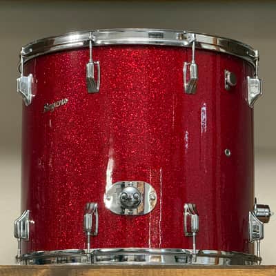 1970's Rogers 18" Red Sparkle 9/72 Floor Tom 16x18 Glass Glitter image 3