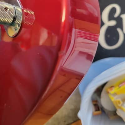 Fender FSR Ford Mustang Telecaster  2009 - Candy apple red only 250 made with fender gig bag image 6