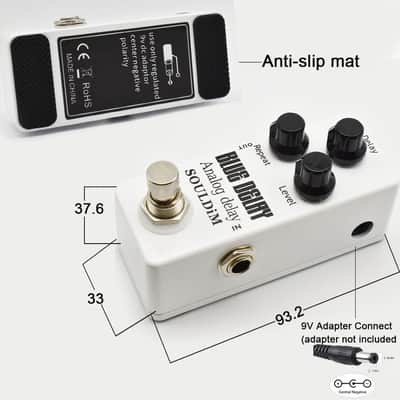 Analog Delay Guitar Effect Pedal with True Bypass Switch Mini Electric Guitar Delay Effect Pedal (Blue delay) image 5
