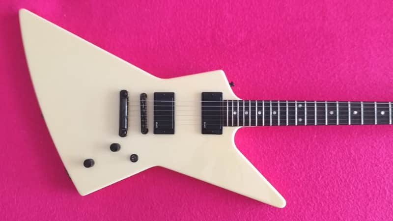 ESP Explorer E.X.P. Custom James Hetfield Metallica 1998 Olympic White image 1