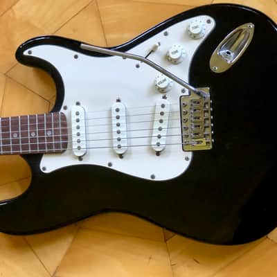 100% Original Vintage Spectrum Stratocaster Style Black Electric Guitar image 2