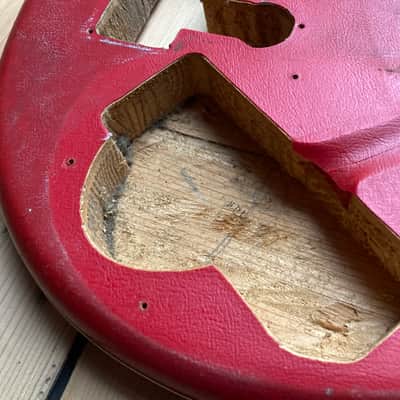 1960s Hofner Colorama 1 Red Vinyl Guitar Body image 6