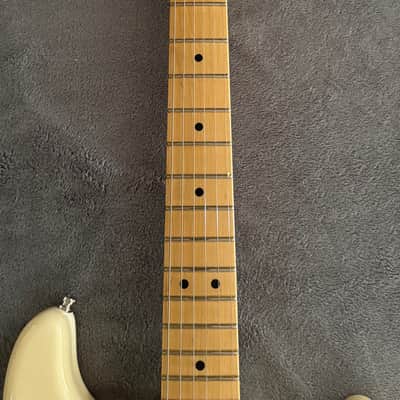 Fender American Stratocaster 2011 Olympic White USA w/ Custom Marbled Pickguard image 2