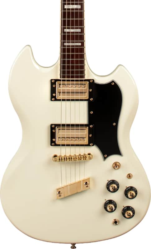 Guild Polara Kim Thayil Signature Electric Guitar, Rosewood Fingerboard, Vintage White image 1