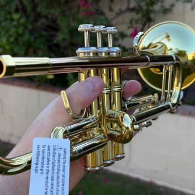 Etude ETR-100 Student Series Bb Trumpet 2010s - Clear-Lacquered Brass image 2