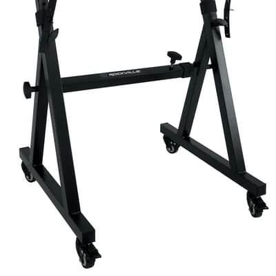 Rockville Z45W V2 Adjustable Z-Style 2-Tier Keyboard Stand+Wheels+Carry Bag image 2