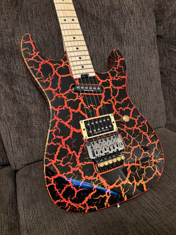 Charvel Predator Lava / Fire Red Crackle image 1