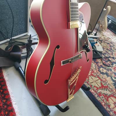 D'Angelico Deluxe EXL-1 Hollow Body Archtop 2010s - Matte Cherry image 2