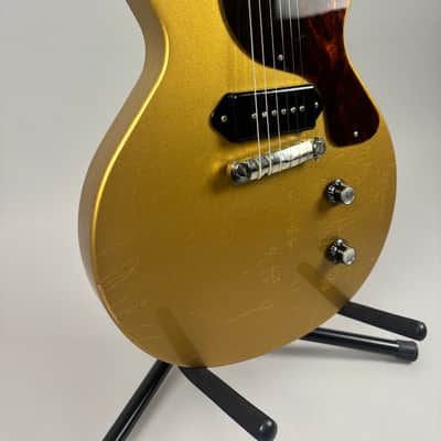 Brown Bear Guitars Korina Les Paul Junior double cut gold metallic image 5