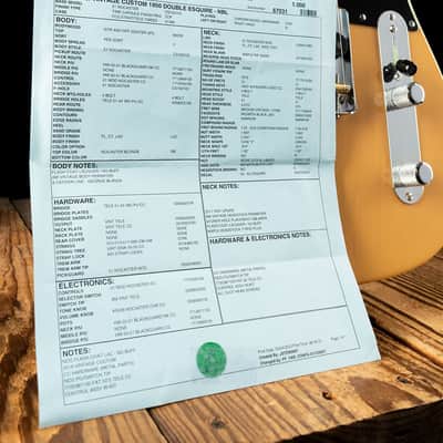 Fender Custom Shop Vintage Custom 1950 Double Esquire - Nocaster Blonde - Free Shipping image 9
