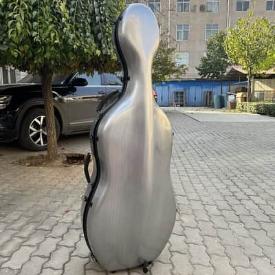 4/4 Cello Case Carbon Fiber Cello Box Carry for gray colour,free shipping image 3