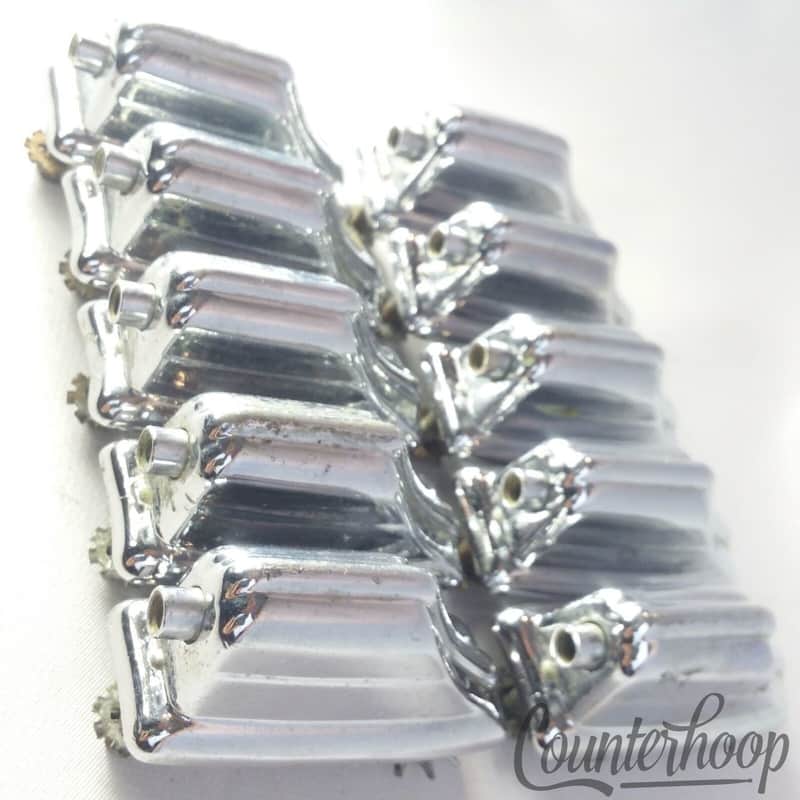 *Rogers 10x Beavertail Tom/Snare Drum Lugs Chrome Powertone/Holiday Vintage 60s* image 1