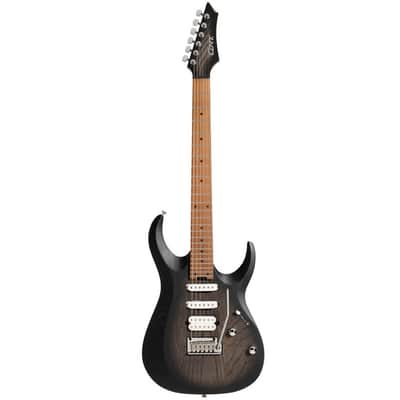 Cort X700OPBB X Series 700 Triality Electric Guitar. Open Pore Black Burst image 2