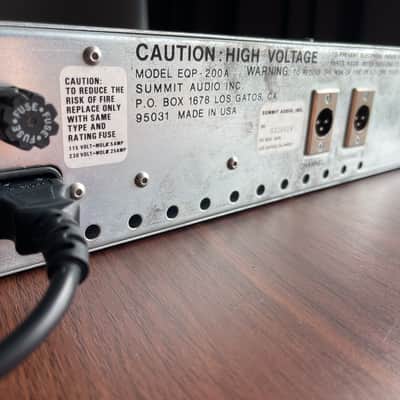 Summit Audio EQP-200A Dual Program Equalizer – Rare USA Stereo Tube EQ – Fully Workingr image 15