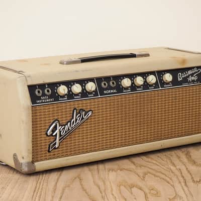1964 Fender Bassman 6G6-B Blonde Brownface Vintage Pre-CBS Piggyback Tube Amp image 1