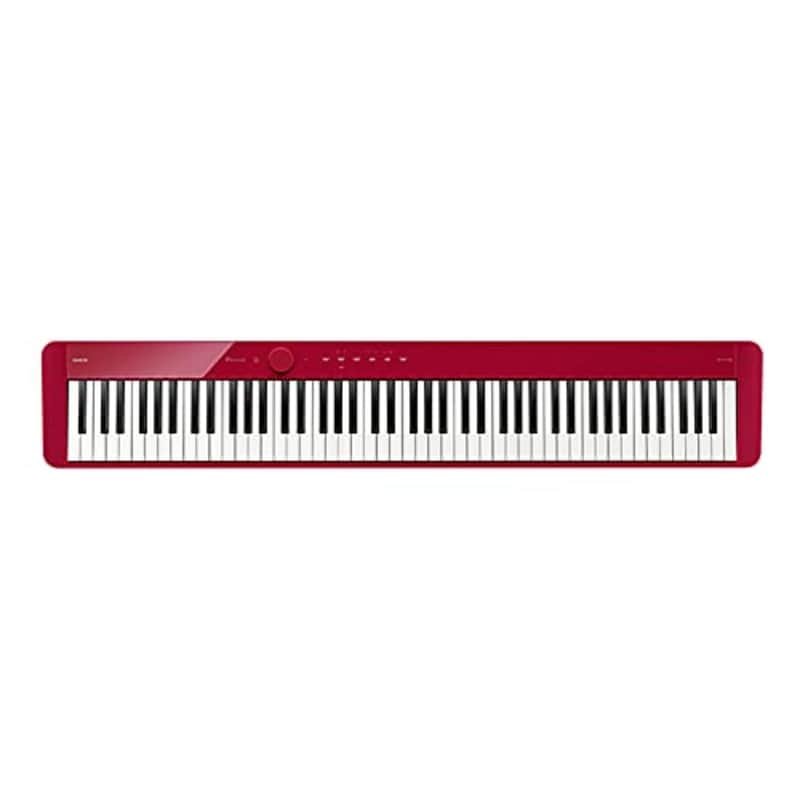 Casio Privia PX-S1100 Portable Digital Piano with 88 Weighted Keys, 18 Tones, Touch Sensor Controls, Sustain Pedal, Bluetooth, USB, AC Adapter, 16W Speaker System, Gloss Red Finish (PX-S1100RD) image 1