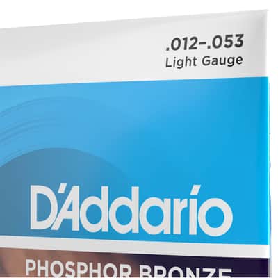D'Addario Phosphor Bronze Acoustic Guitar Strings Set 12-53 Light EJ16 image 2