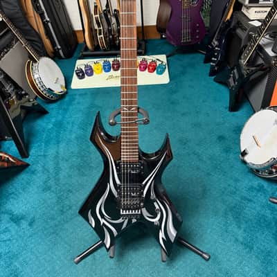 B.C. Rich Kerry King Wartribe 2 Warlock KKW2TO Onyx with Tribal Fire Graphic image 1