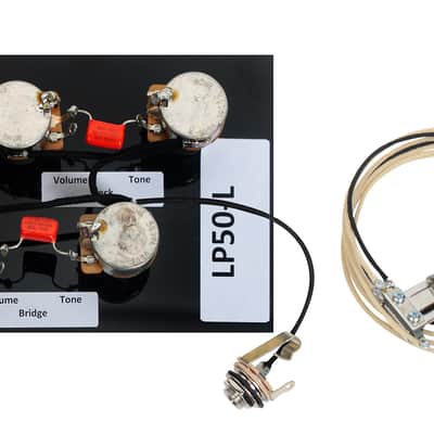 920D Custom Shop LP50+T Les Paul Wiring Harness w/ Orange Drop Caps/Long Shaft CTS Pots