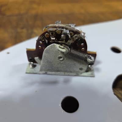 Vintage RARE 1961 Harmony Made Silvertone for Sears Stratotone Guitar Pickguard Three Way Switch Luthier Parts image 6