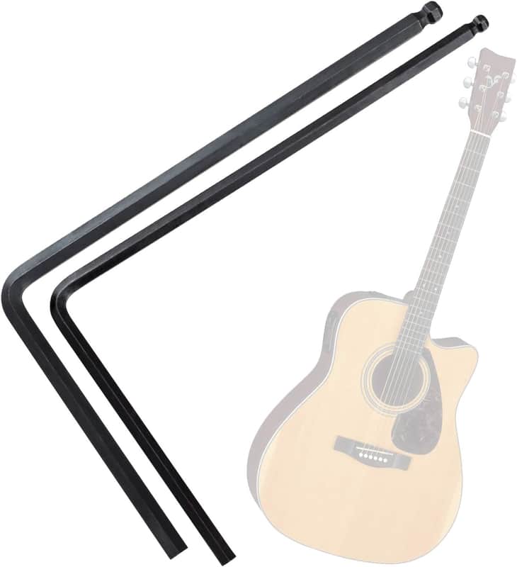 4mm & 5mm Guitar Truss Rod Wrench, Allen Wrench Tool Ball End for Martin Acoustic Guitar, Truss Rod Adjustment Deep or Narrow (Black) image 1