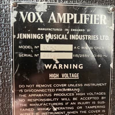 1965 Vox AC-50 + Foundation cabinet image 5