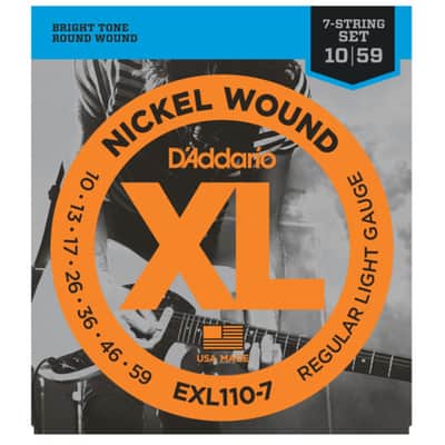 D'Addario EXL110-7 7 String Guitar Strings - 10-59 image 2