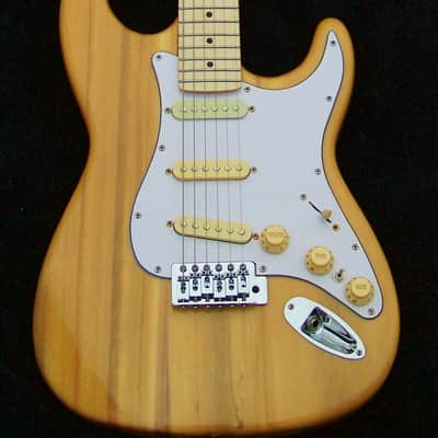 XX-Wide 2" Neck (51mm Nut Width) Strat+ X-Light 5.8 lb. Weight Butterscotch Blonde Swamp Ash Body + Working Bridge Tone+7 Sound Switching+ Treble Bleed+ SRV Pickups +Grover 406C Locking Tuners+ Leveled+Crowned & Polished Frets+Full Low Action Setup! image 1