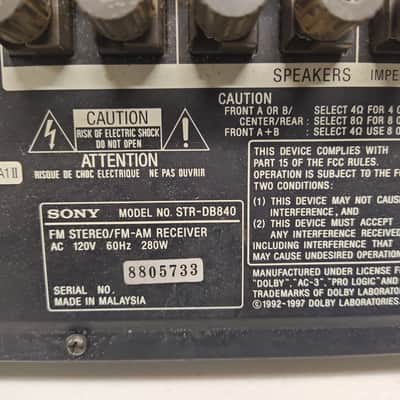 Sony STR-DB840 QS Line 2000s image 5