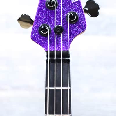 Ernie Ball Music Man DarkRay Bass Plasma Purple 4-String Electric Bass w/Case image 7