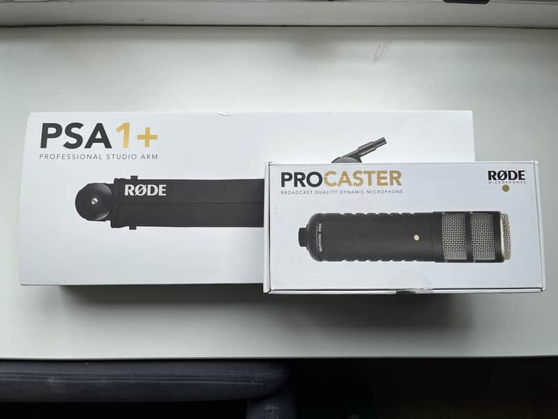 RODE Procaster microphone and PSA1+ broadcast arm, like new image 1