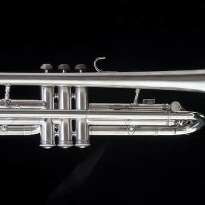 Rare Vintage York Air Flow Cornet in Satin Silver! image 5