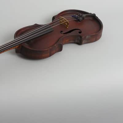 Folk Violin (unlabelled) ,  c. 1920, black hard shell case. image 7