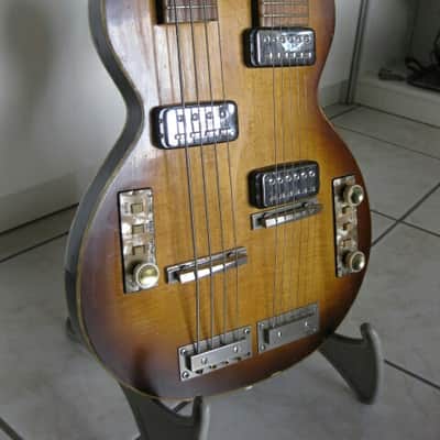 Hofner 191 (I) Doubleneck 1962 Honeyburst Brown Shaded image 1