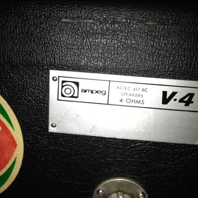 Ampeg V4 Cabinet With Altec speakers early 70's image 2