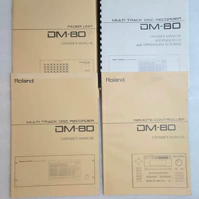 Roland DM-80 Recorder Original Manual Set - DM-80, DM-80R, DM-80F, Addendum image 1