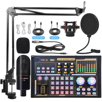 Bm800 Microphone Sound Card Full Set Of Mobile Phone Computer Microphone Special Equipment Suit image 2