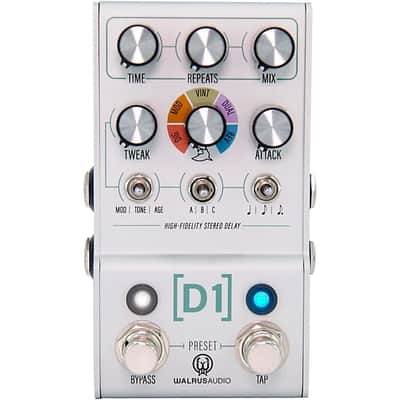 Walrus Audio Mako D1 High-Fidelity Delay V2 Effects Pedal 2024 - SILVER image 2