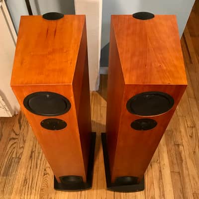 Stunning Linn AV 5140 Loudspeakers - Cherry Veneer - Recently Serviced - Legendary Sound and Style image 4