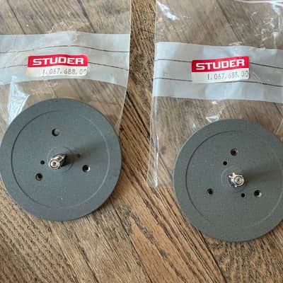 STUDER -1.067.688.00 -NOS PAIR -SPOOL SUPPORT/TAPE PLATES image 2