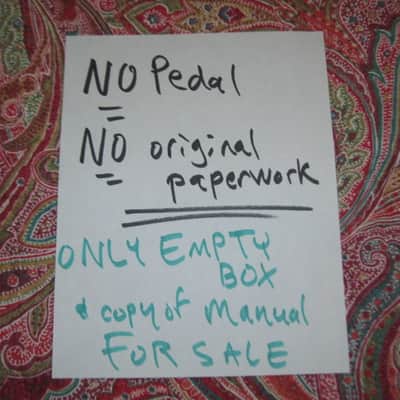 used condition Electro-Harmonix EMPTY CARDBOARD BOX and copy of Owner's Manual ONLY for Pocket Metal Muff (NO pedal, NO original Owner's Manual, NO warranty / registration paperwork) 2010s - BOX: cardboard - OUTER AREAS: Mostly black/GRAPHIC: black&white image 12