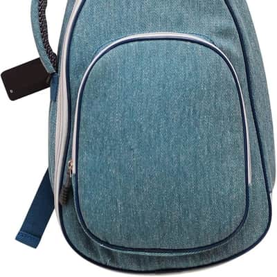 Original Design 0.6" (15mm) Thick Padded Vintage Style Jeans Cloth/Denim Baritone Ukulele Case, Ukulele Bag (30"~31") image 1