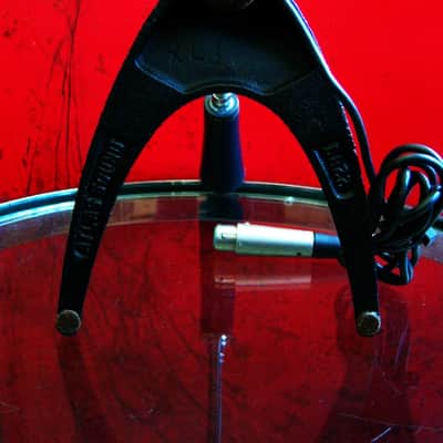 Vintage RARE 1960's RCA SK-30 dynamic microphone dark blue Low Z w Atlas stand & cable image 14