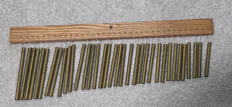 Vintage Spectrasound 35-bell Hollow Brass Bar Chime,1980's image 1