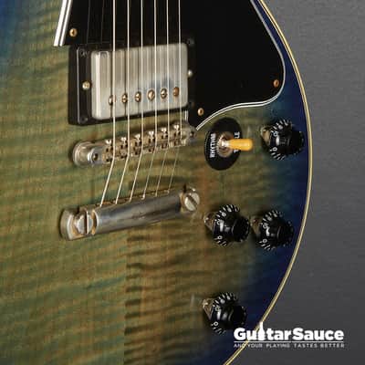 Gibson Custom Shop Les Paul Special Double Cut Figured Humbucker 2019 - Aqua Flamed (Cod.1462UG) image 11