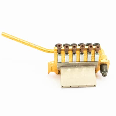 Vintage Floyd Rose Original Series Tremolo System Gold w/ Locking Nut & Arm image 7