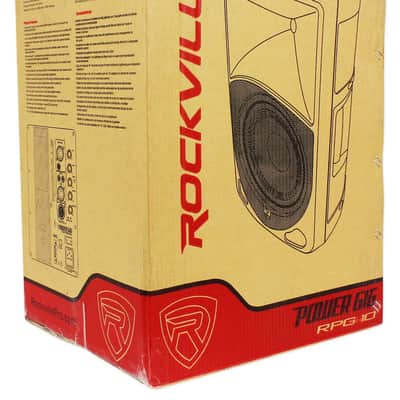 (2) Rockville RPG10 10" Powered 600W DJ PA Speakers+(2) Subs+Stands+Cables+Bag image 6