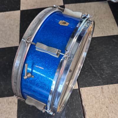 Ludwig Pioneer Snare Drum 1964  - Blue Sparkle image 5