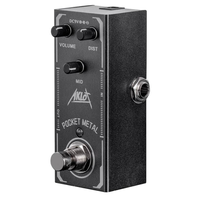 Pocket Metal Guitar Pedal, AKLOT Electric Effects Pedals Distortion Sounds Mini Single Type DC 9V True Bypass image 1